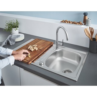 Комплект Grohe Bau 31562SD0 Мойка кухонная K200 31552SD0 + Смеситель BauEdge 31367000 для кухонной мойки