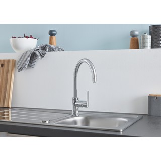 Комплект Grohe Bau 31562SD0 Мойка кухонная K200 31552SD0 + Смеситель BauEdge 31367000 для кухонной мойки