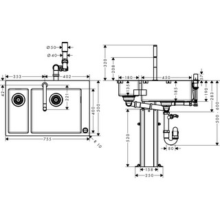 Комплект Hansgrohe C71-F655-09 43206800