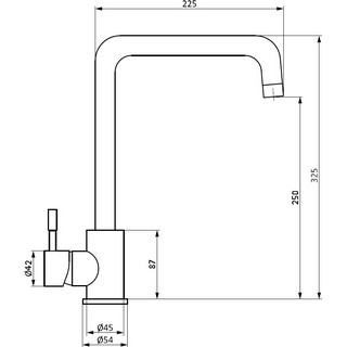 Комплект  Мойка кухонная Granula GR-4451 черный + Смеситель STWORKI by Damixa Stworki HSTW07100 для кухонной мойки, никель