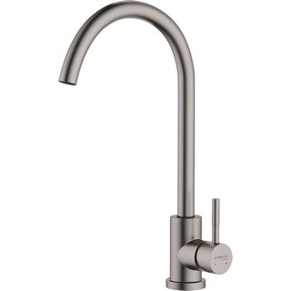 Комплект  Мойка кухонная Granula GR-4451 черный + Смеситель STWORKI by Damixa Stworki HSTW07000 для кухонной мойки, никель