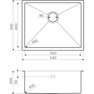 Комплект  Мойка кухонная Omoikiri Taki 54-U/IF GM вороненая сталь + Смеситель Omoikiri Nagano PVD-GM для кухонной мойки