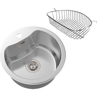 Комплект  Мойка кухонная Oulin OL-357 + Корзина Oulin OL-117L для моек