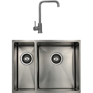 Комплект  Мойка кухонная Seaman Eco Marino SME-575DL.A + Смеситель Seaman Eco Glasgow SSN-3026 для кухонной мойки