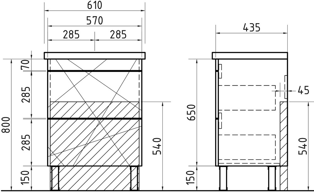 Vigo мебель для ванной geometry