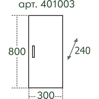 Шкаф СанТа ПШ 30х80