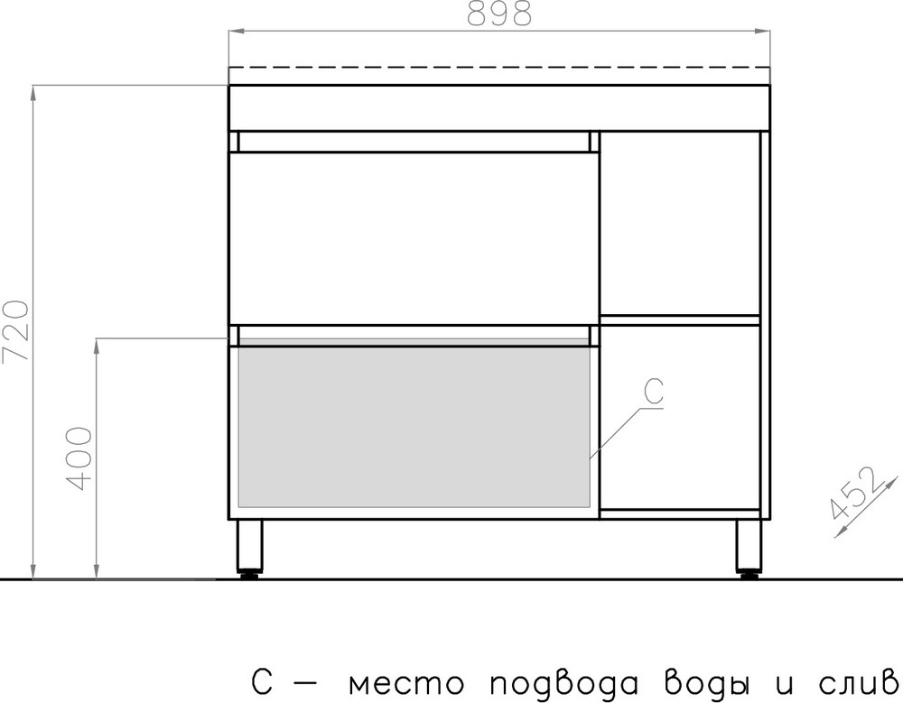 Тумба с раковиной style line берлин 90 соната