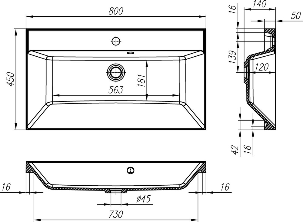 Тумба с раковиной belbagno marino 80 bianco lucido подвесная