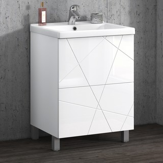 Тумба с раковиной Vigo Geometry 50 белая