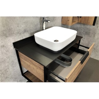 Тумба с раковиной Comforty Кёльн 90-1 дуб темный