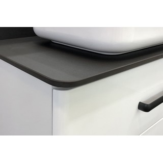 Тумба с раковиной Comforty Амстердам 75 с черной матовой столешницей