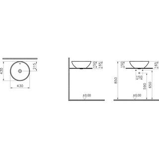 Рукомойник VitrA Options 4324B003-0012 43 см