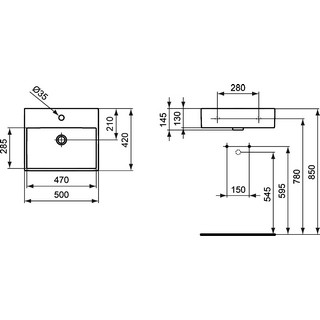 Раковина Ideal Standard Strada K077701 50 см