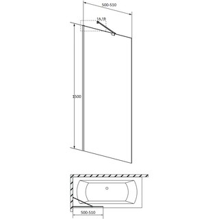 Шторка на ванну Radaway Modo New PNJ II 50