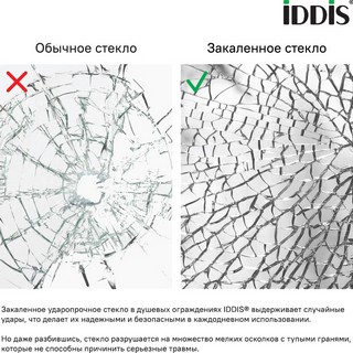 Шторка на ванну IDDIS Ray RAY6CS2i90 120х140, профиль глянцевый алюминий
