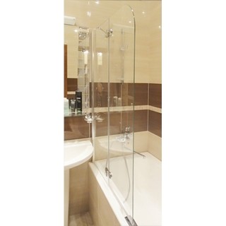 Шторка на ванну GuteWetter Lux Pearl GV-102A левая 100 см стекло бесцветное, профиль хром