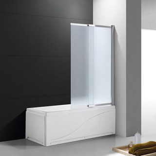 Шторка на ванну Cezares Slider VF-11-100/150-P-Cr стекло рифленое