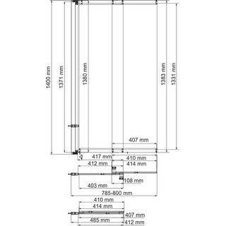 Шторка на ванну Wasserkraft Main 41S02-80