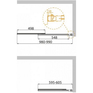 Шторка на ванну Cezares Slider VF-11-100/150-C-Cr стекло прозрачное