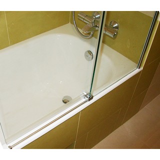 Шторка на ванну GuteWetter Slide Pearl GV-862 правая 120 см стекло бесцветное, профиль хром
