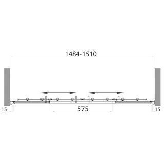 Шторка на ванну BelBagno Uno VF 2 150/145 C Cr