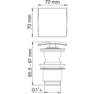 Донный клапан для раковины Wasserkraft Abens A164