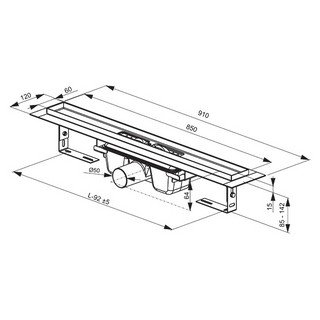 Душевой лоток Ravak Chrome 850