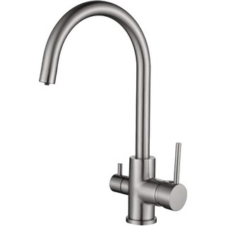 Смеситель Kaiser Merkur 26744-5 для кухонной мойки, серебро