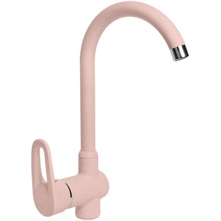 Смеситель AquaGranitEx C-5035 для кухонной мойки, розовый