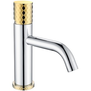 Смеситель Boheme Stick 121-CRG для раковины, chrome diamond gold