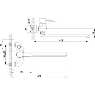 Смеситель Lemark Atlantiss LM3217C для ванны с душем