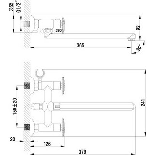 Смеситель Lemark plus Spirit LM1951C универсальный