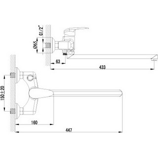 Смеситель Lemark Pramen LM3317C универсальный