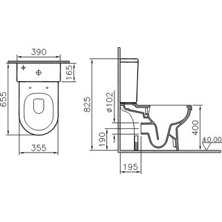 Унитаз-компакт VitrA S50 9797B003-7204 с микролифтом