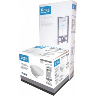 Комплект Roca Mateo 893100010 подвесной унитаз + инсталляция + кнопка