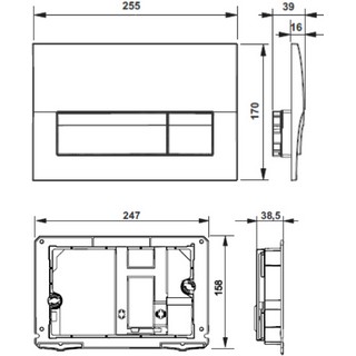Комплект Roca Gap 893104100 подвесной унитаз + инсталляция + кнопка