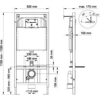 Комплект Berges Wasserhaus Novum 043232 кнопка чёрная