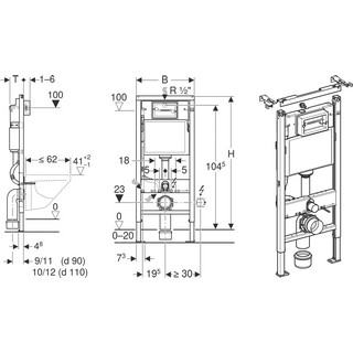 Комплект Geberit Renova 500.103.DW.R