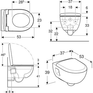 Комплект Geberit Renova 500.103.DW.R