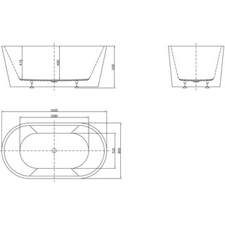 Акриловая ванна BelBagno BB202-1600-800