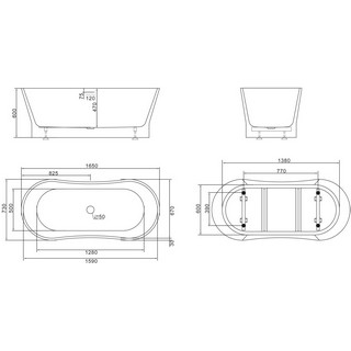 Акриловая ванна BelBagno BB406-1650-730