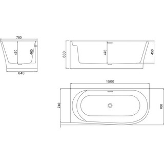 Акриловая ванна BelBagno BB410-1500-780-L