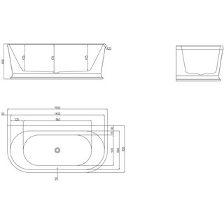 Акриловая ванна BelBagno BB408-1500-800