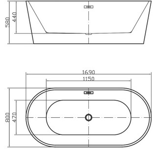 Акриловая ванна Swedbe Vita 8800G