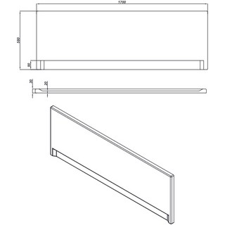 Экран Cersanit Universal Type 1 170